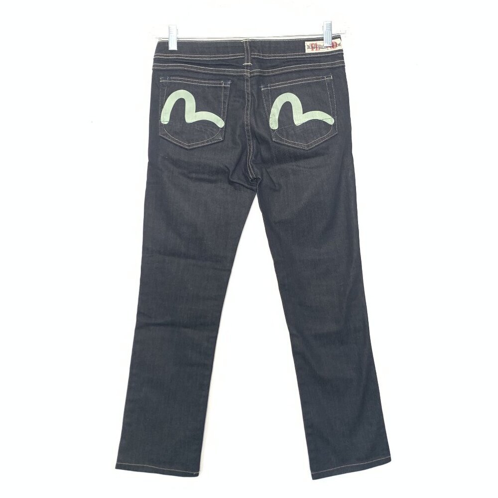 Evisu x Puma Dark Wash Mid-Rise Straight Leg Denim Jeans Size W28 L32 Logo